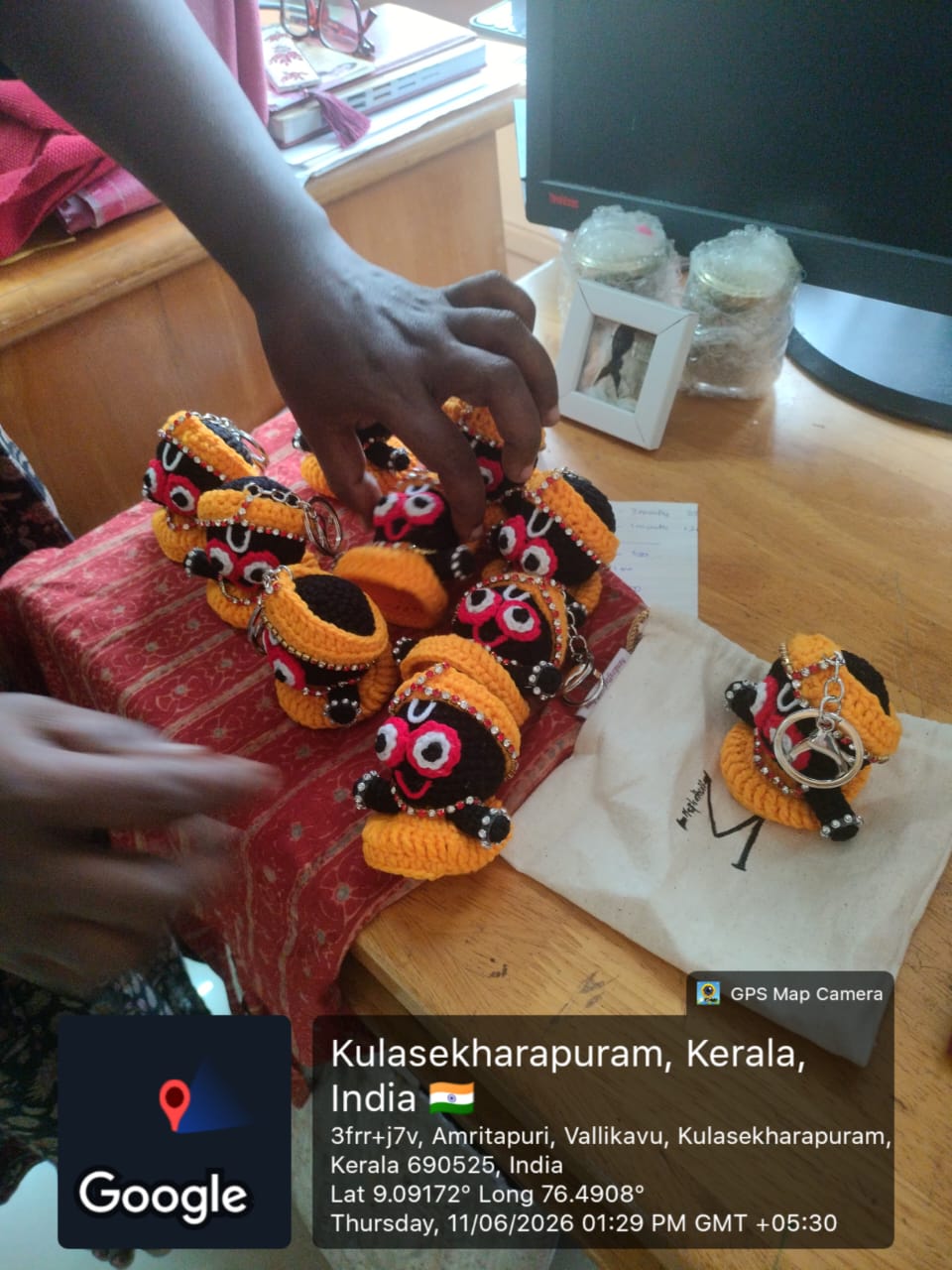 Mr. Dinesh Neela, USA, for 10 handcrafted Jagannath Puri crochet dolls